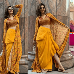 Haldi Special Dhoti Lehenga With Jacket